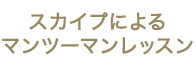 スカイプによるマンツーマンレッスン